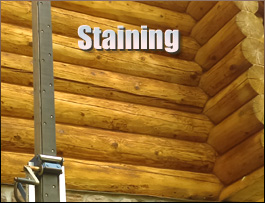  Ross County, Ohio Log Home Staining